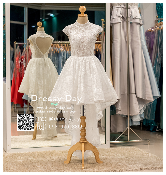 รหัส ชุดราตรี :PF184 ชุดแซก ชุดราตรีสั้นสวยหรูโชว์หลังรูปหัวใจสีน้าเงินปักเลื่อม ชุดไปงานแต่งเหมาะสำหรับงานกลางคืน ชุดถ่ายพรีเว็ดดิ้งหน้าสั้นหลังยาว ชุดเดรสออกงานกาล่าดินเนอร์