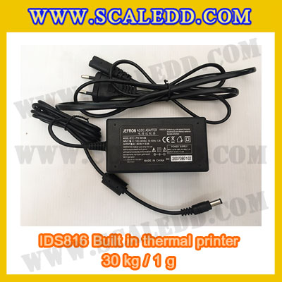 เครื่องชั่งดิจิตอล พิกัดน้ำหนัก 30kg Built-in thermal printer ยี่ห้อ SDS รุ่น IDS816 ค่าละเอียด 1g