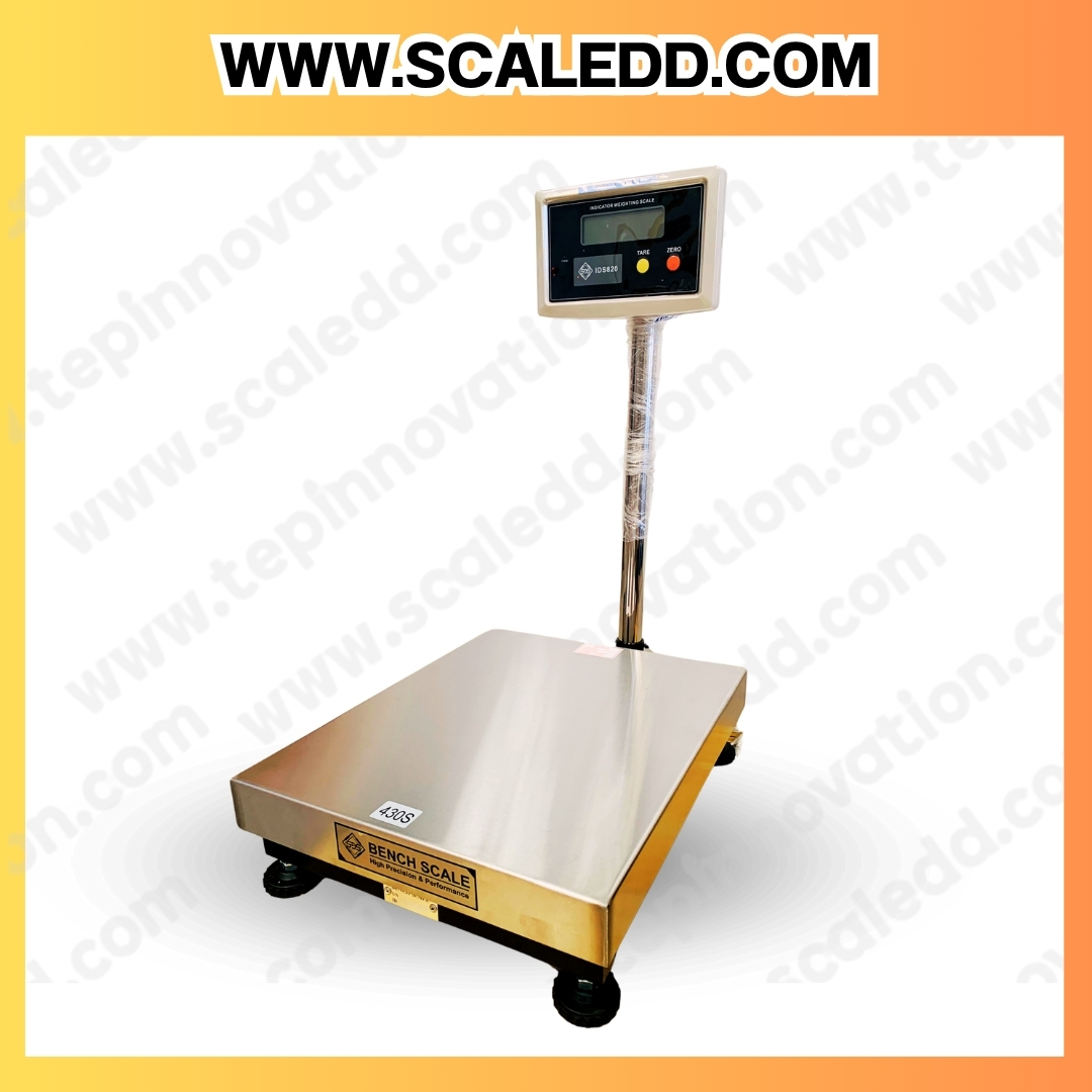 เครื่องชั่งน้ำหนักตั้งพื้น พิกัดน้ำหนัก 300 กิโลกรัม ค่าความละเอียด 20 กรัม ขนาดแท่นชั่ง 40*50 ซม. ยี่ห้อ SDS รุ่น IDS820