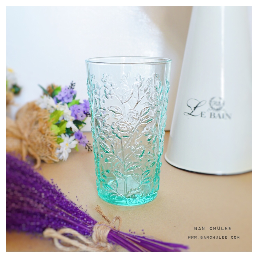 Vintage Glass Cup - Light Green