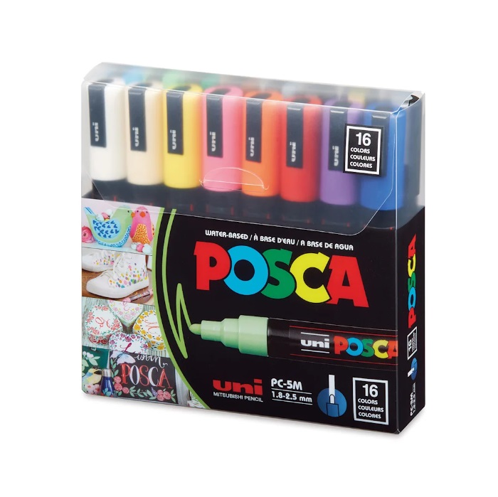 ชุดมาร์คเกอร์ Uni Posca 16 สี