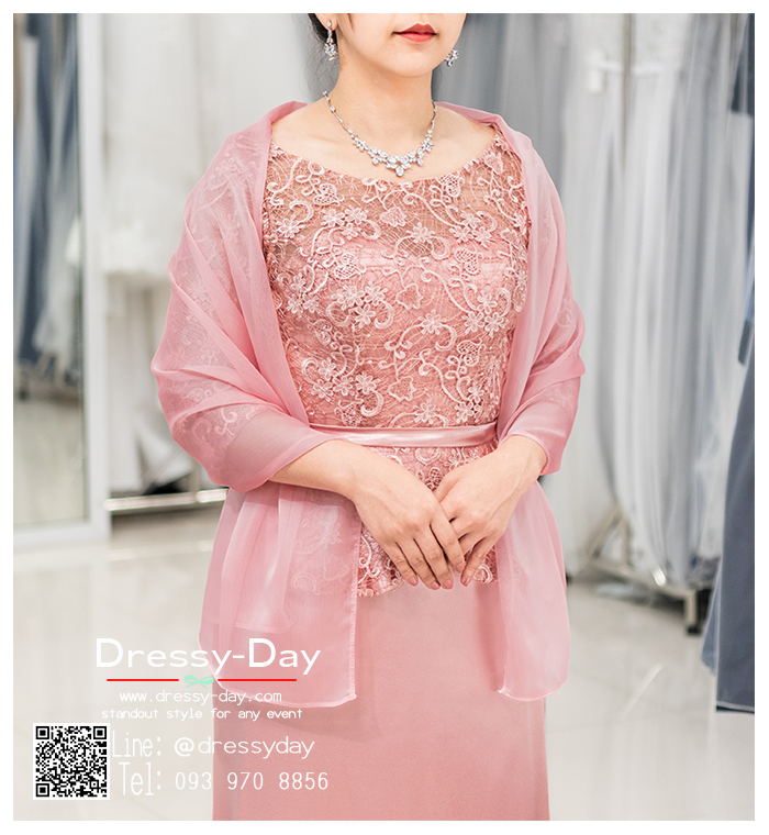 รหัส ชุดผ้าคลุมไหล่ : DD006 ผ้าคลุมไหล่ชุดราตรี ไปงานแต่ง ออกงาน สวย เรียบหรู ไฮโซมากค่ะ พร้อมส่ง สีชมพู
