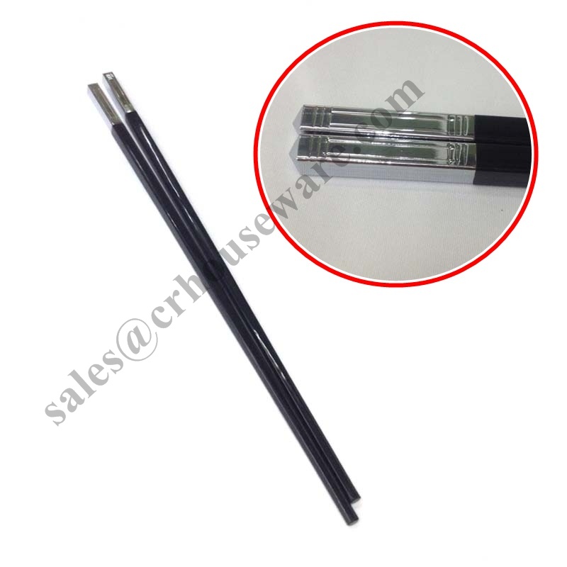 ตะเกียบดำด้ามเงิน (ตะเกียบเมลามีน ติดปลายหุ้มด้ามเงิน) 006-KCT-604 Black-silver chopsticks (Melamine chopsticks Silver coated tip),),luxury chopsticks,ចង្កឹះប្រណីត,đũa sang trọng,豪华筷子,chopsticks luxury,