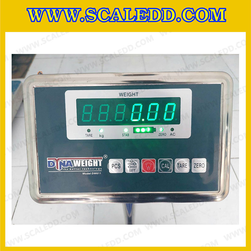 เครื่องชั่งดิจิตอลตั้งพื้น พิกัดน้ำหนัก 300kg ค่าละเอียด 50g ขนาดแท่นชั่ง 40x50 cm. ยี่ห้อ Dynaweight รุ่น DW611 (เครื่องชั่งผ่านตรวจรับรองจากสำนักชั่งตวงวัด)