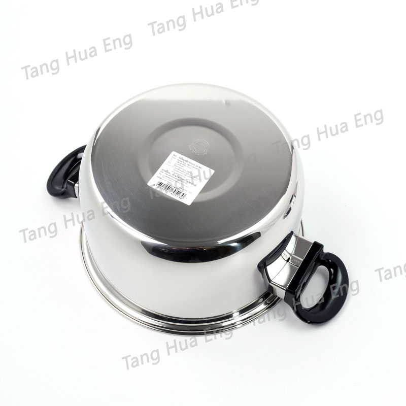 Zebra หม้อหุงต้มสเตนเลส 2 หู ขนาด 24 ซม. Merry ตราหัวม้าลาย