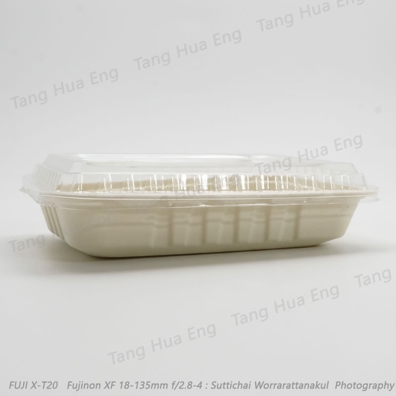 ถาดปลาพร้อมฝา 1500 มล. กระดาษชานอ้อย T151 ตราเกรซ (25ชุด)