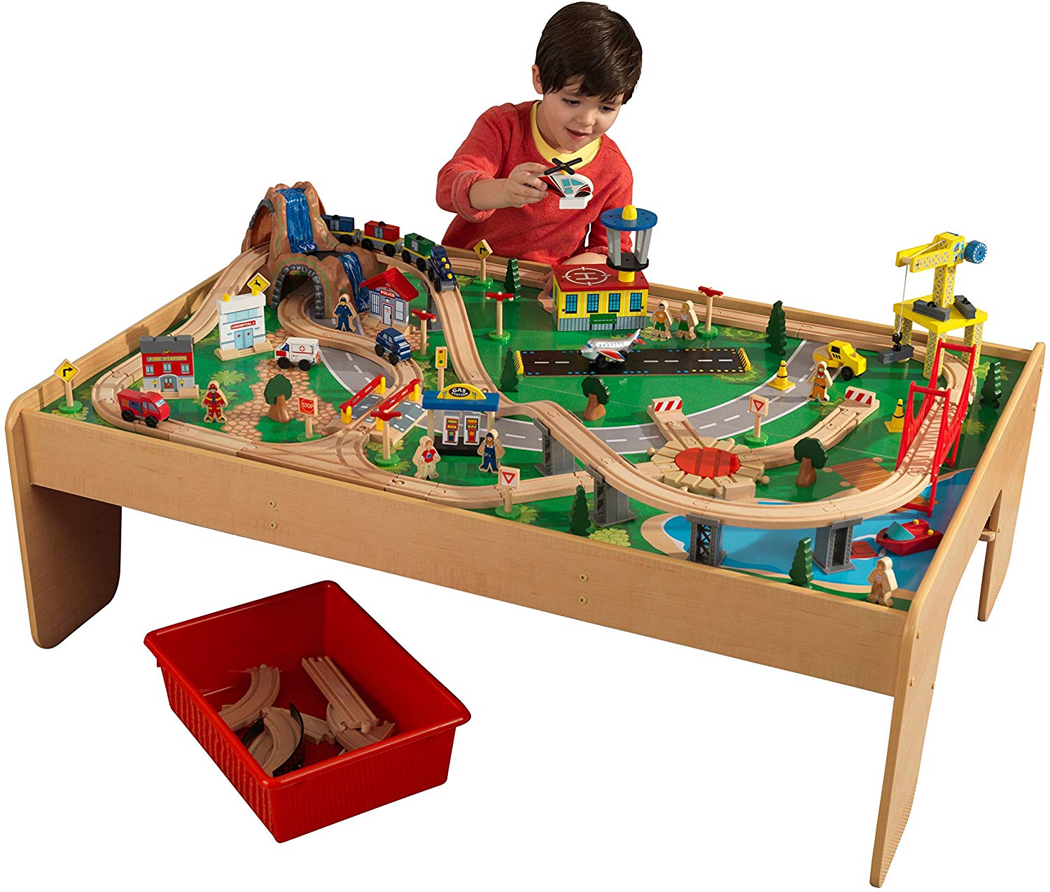 KidKraft Waterfall Mountain Train Set & Table