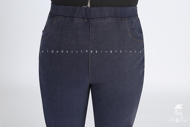 กางเกงยีนส์กันหนาว มีขนสัตว์ สำหรับสาวอ้วน สาวอวบ ไซส์ใหญ่ 2XL-9XL