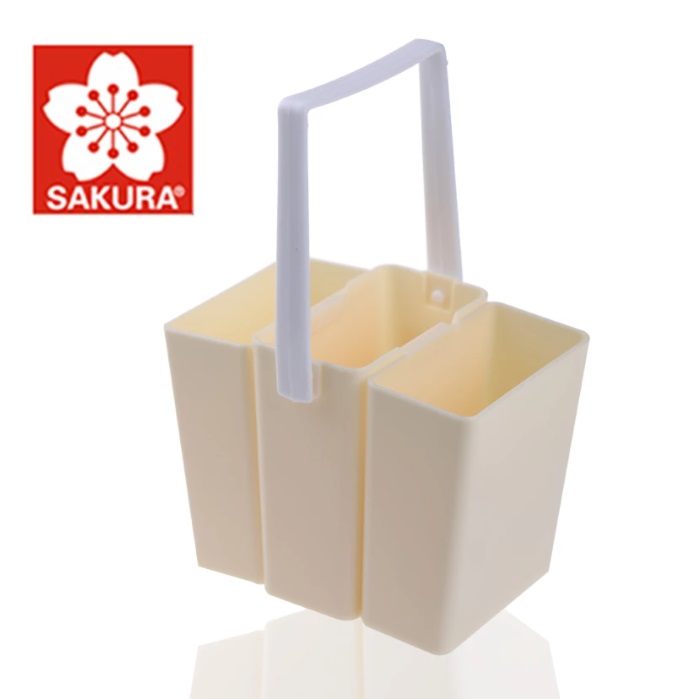 ถังล้างพู่กัน Sakura 3 ชิ้น ใหญ่