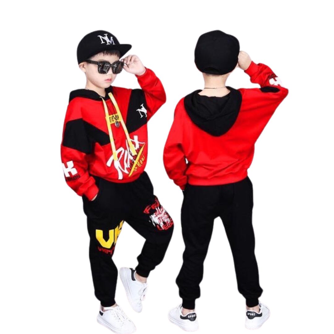 ชุดเต้น เด็กชายเสื้อแขนยาว+กางเกงขายาวดำ