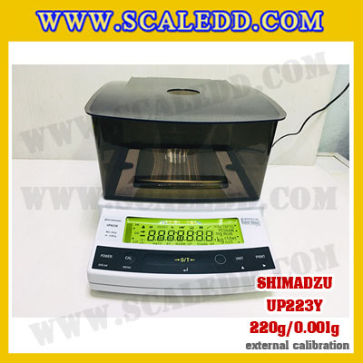 เครื่องชั่งดิจิตอล ทศนิยม 3 ตำแหน่ง รุ่น UP223Y 220gx0.001g เครื่องชั่งละเอียดสูง220g เครื่องชั่งน้ำหนัก220g ตาชั่ง220กรัม พิกัดน้ำหนัก 220g ความละเอียด 0.001g ยี่ห้อ SHIMADZU รุ่น UP223Y