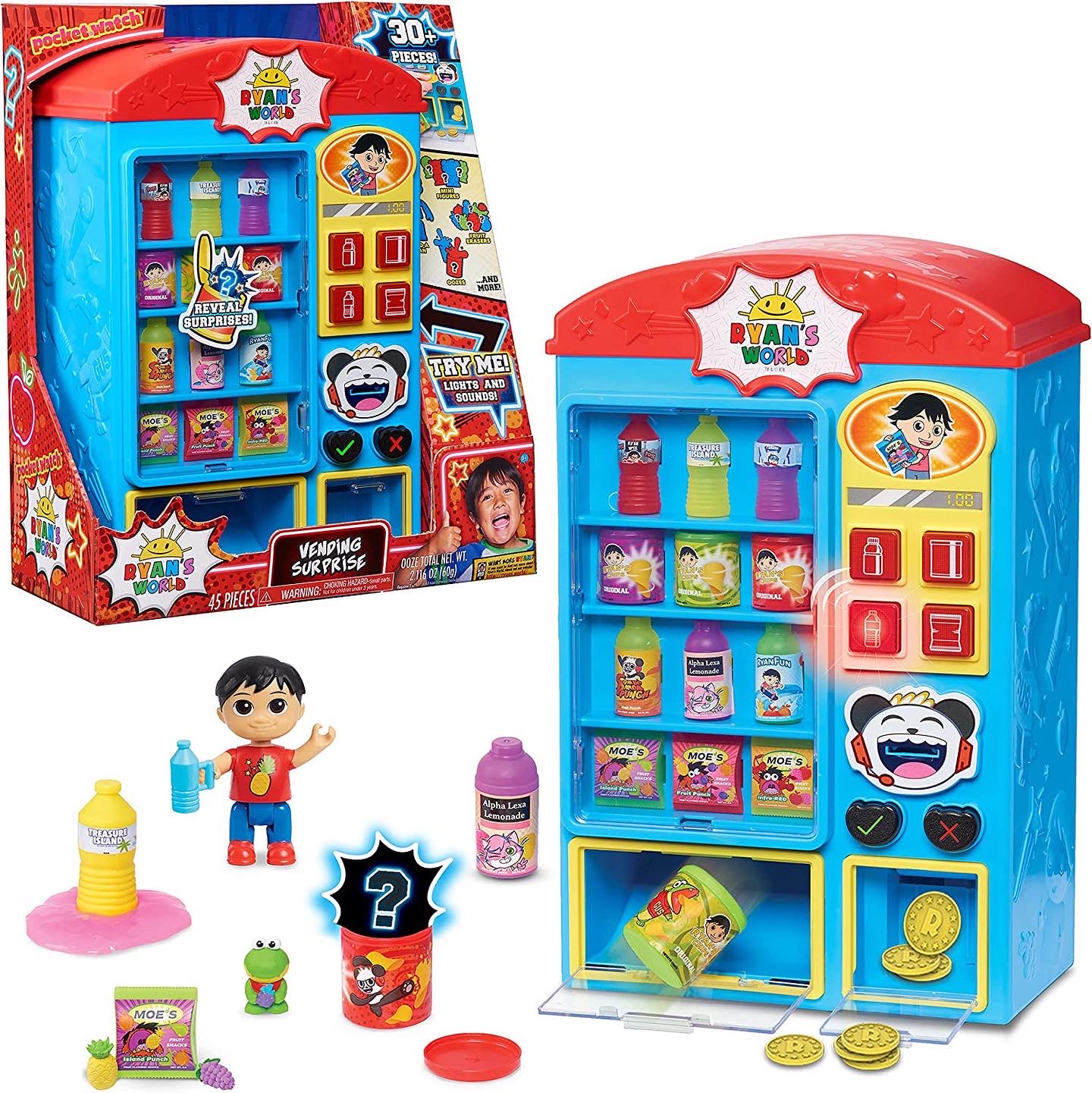 เครื่อง Ryan’s World Vending Surprise, 16-surprises inside, by Just Play