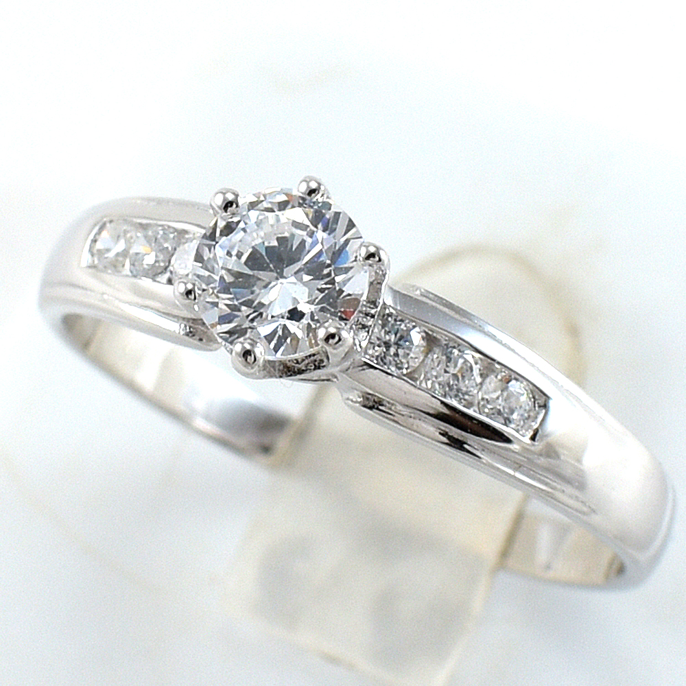 แหวนเงินแท้ราคาถูกชุบทองคำขาว งานประณีตสวยงาม สั่งผลิตค่ะ