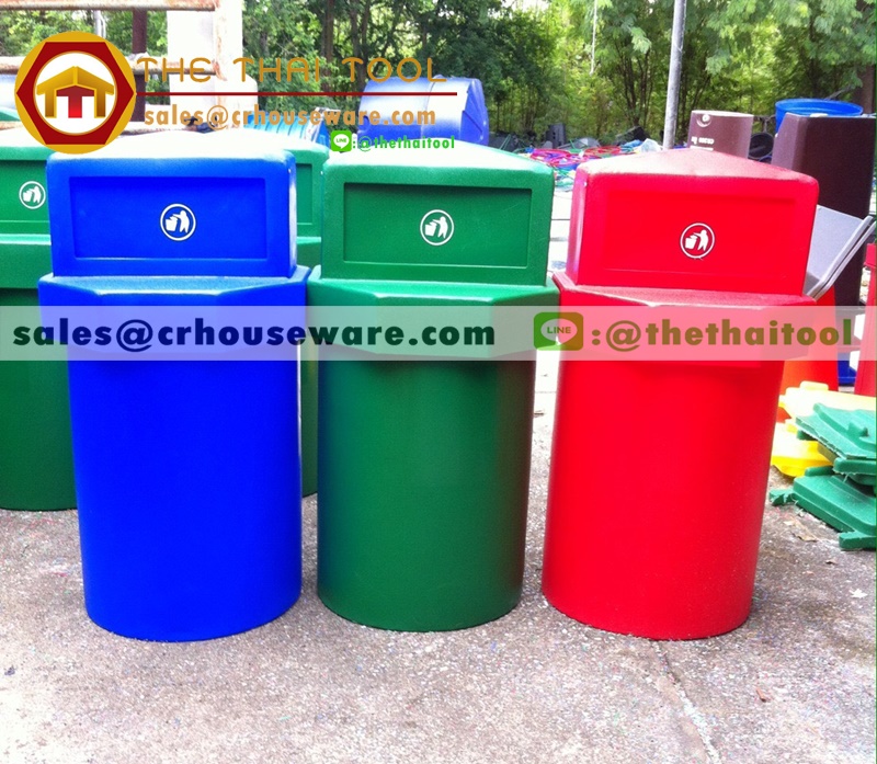 ถังขยะเนื้่อโพลีเอทธิลีนความจุ 160 ลิตร-หัวเพชร 001-TC160 Diamond bins poly ethylene .160 liter. 001-TC160