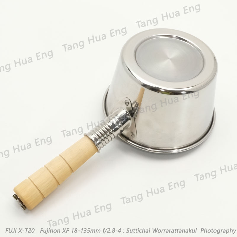 หม้อด้ามสเตนเลส 304 ด้ามไม้ ขนาด 1 ลิตร