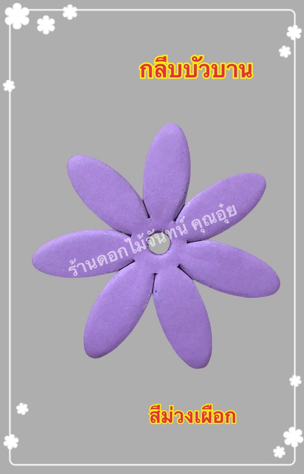 กลีบบัวบาน สีม่วงเผือก