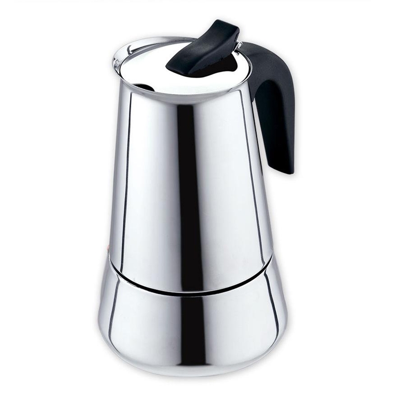 หม้อต้มกาแฟสดแบบพกพา moka pot เอสเปรสโซ่พอท รุ่นสเตนเลส ขนาด 6 ถ้วยอิตาลี 300 มล.