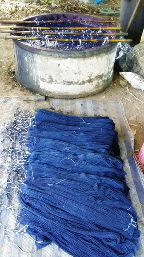 SIVA รับจ้างย้อมผ้าสีธรรมชาติ Natural dyes service(ผ้าย้อมคราม&ผ้าหมักโคลน) สีคราม,สีหมักโคลน 50 เมตร