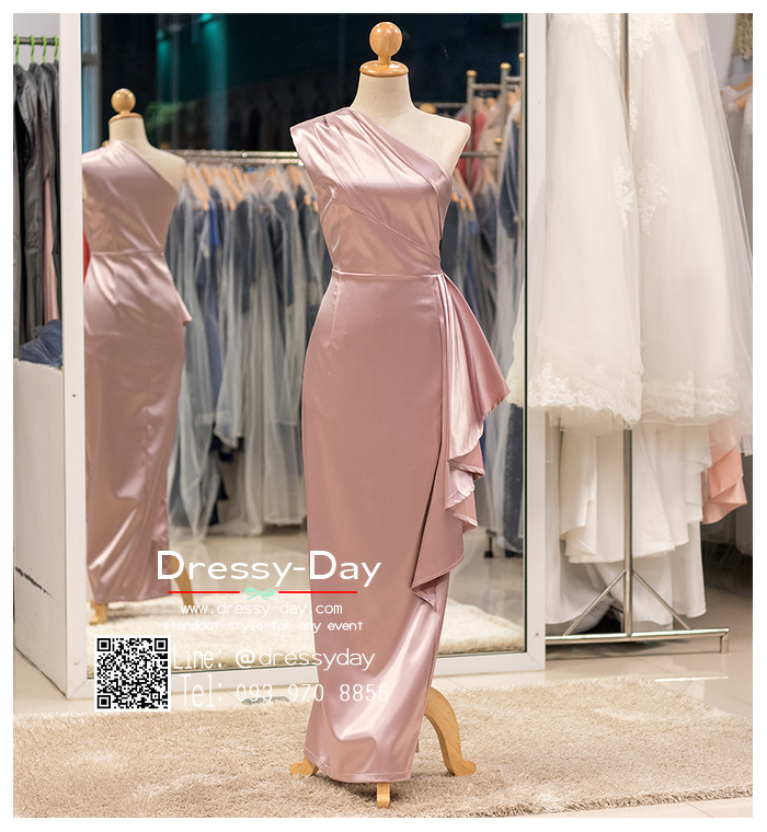 รหัส ชุดราตรียาว : PAL013 ชุดราตรียาว ไหล่เฉียง เข้ารูป ผ่าด้านข้างสุดสวย เรียบ หรู แอบเซ็กซี่นิดๆ