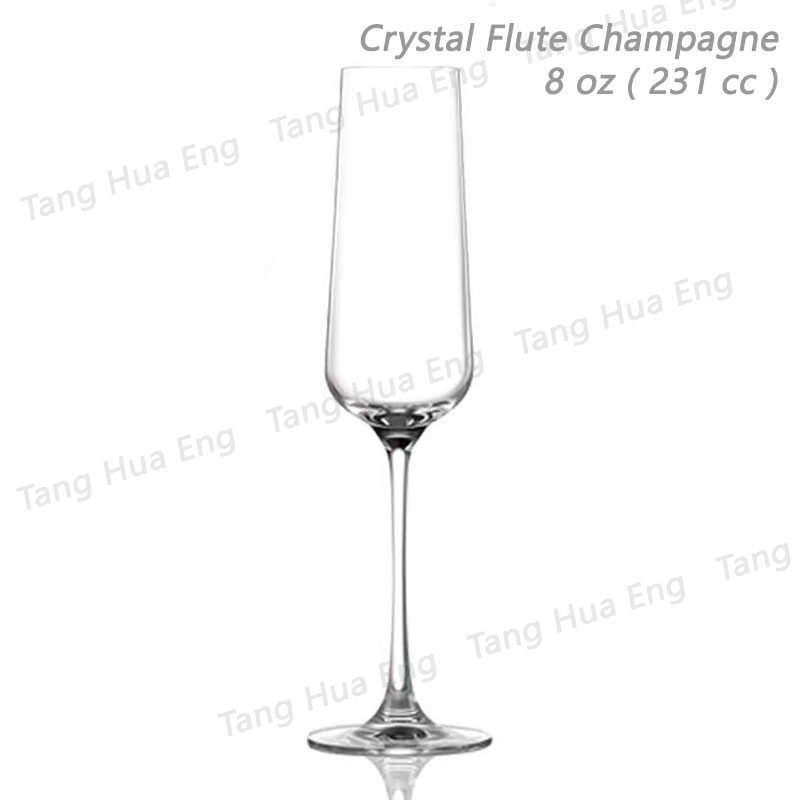 ( 6 ใบ ) Ripple Crystal Flute Champagne 231 ml #RJ006FC08