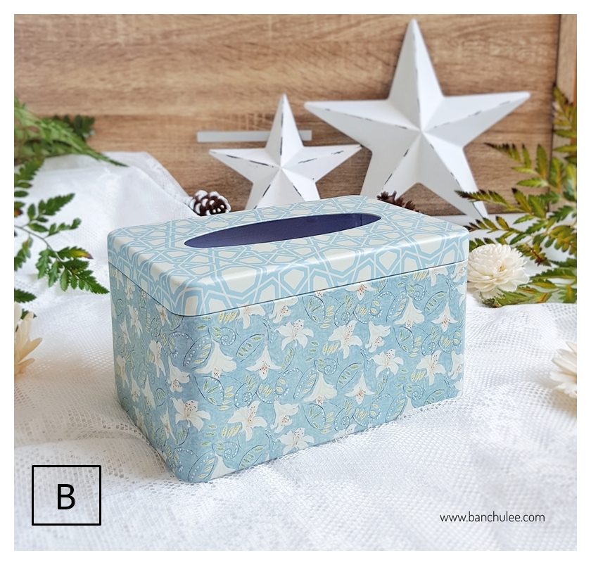 Tin Tissue Box กล่องทิชชู่ งานสังกะสี 17 cm.
