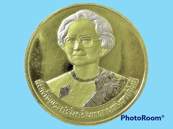 เหรียญทองแห่งสุขภาพดีถ้วนหน้า 10 Baht (HRH Princess Mother Srinagarindra: WHO's Health...) 1990