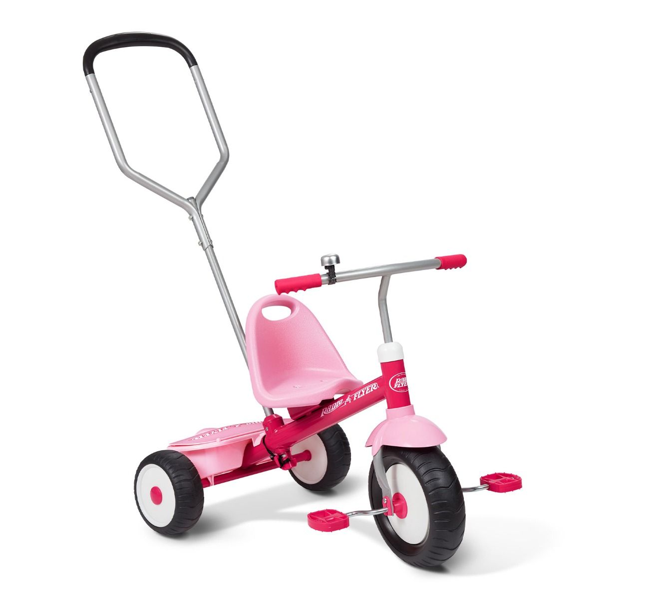 รถจักรยานสามล้อแบบมีด้ามจับบังคับทิศทางได้ Radio Flyer Deluxe Steer & Stroll Tricycle