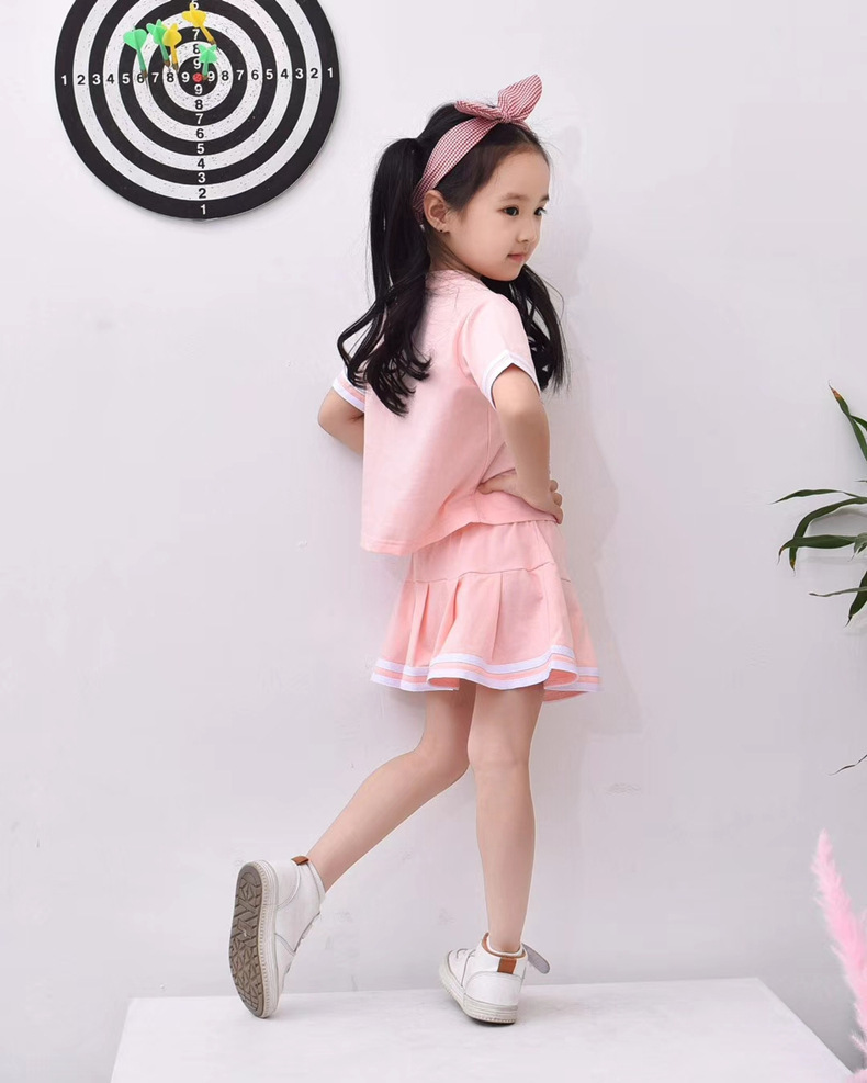 ชุดเด็ก ลายการ์ตูน แมว ทรงสั้นกระโปรงระบาย สำเนา