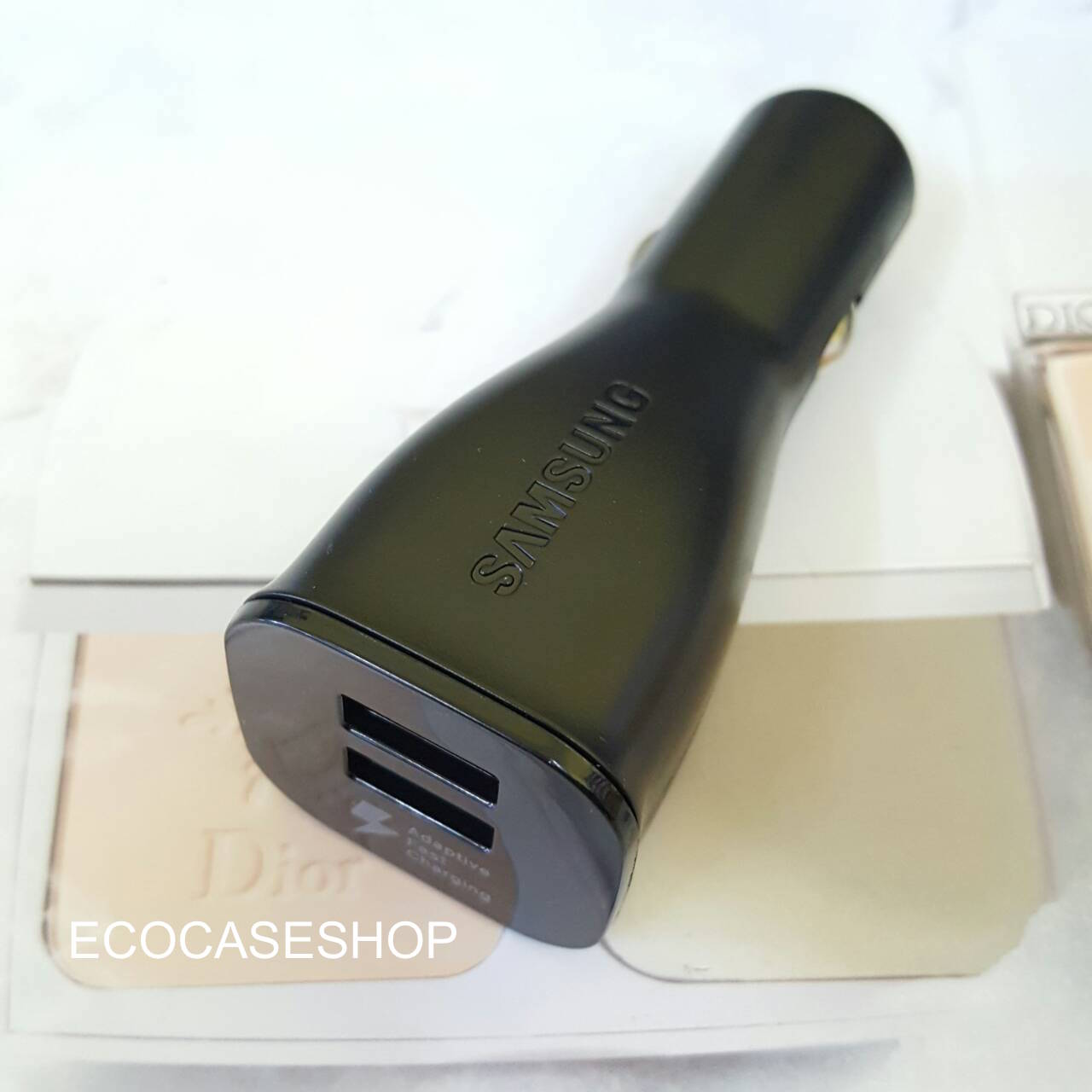 เต้าชาร์จในรถยนต์ Fast Charge USB2port สีดำ