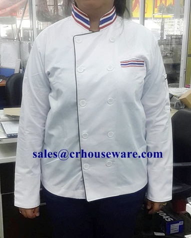 เสื้อเชฟ ลายธงชาติ 044-PKC-P08,chef_uniform,เสื้อเชฟเชียงราย,เสื้อเชฟธงชาติไทย,เสื้อเชฟงานประกวด