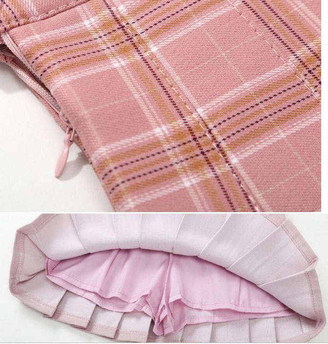 friendly4kid กระโปรง อัดพลีท: กระโปรงลายสก๊อต มีไซส์เด็ก-ผู้ใหญ่