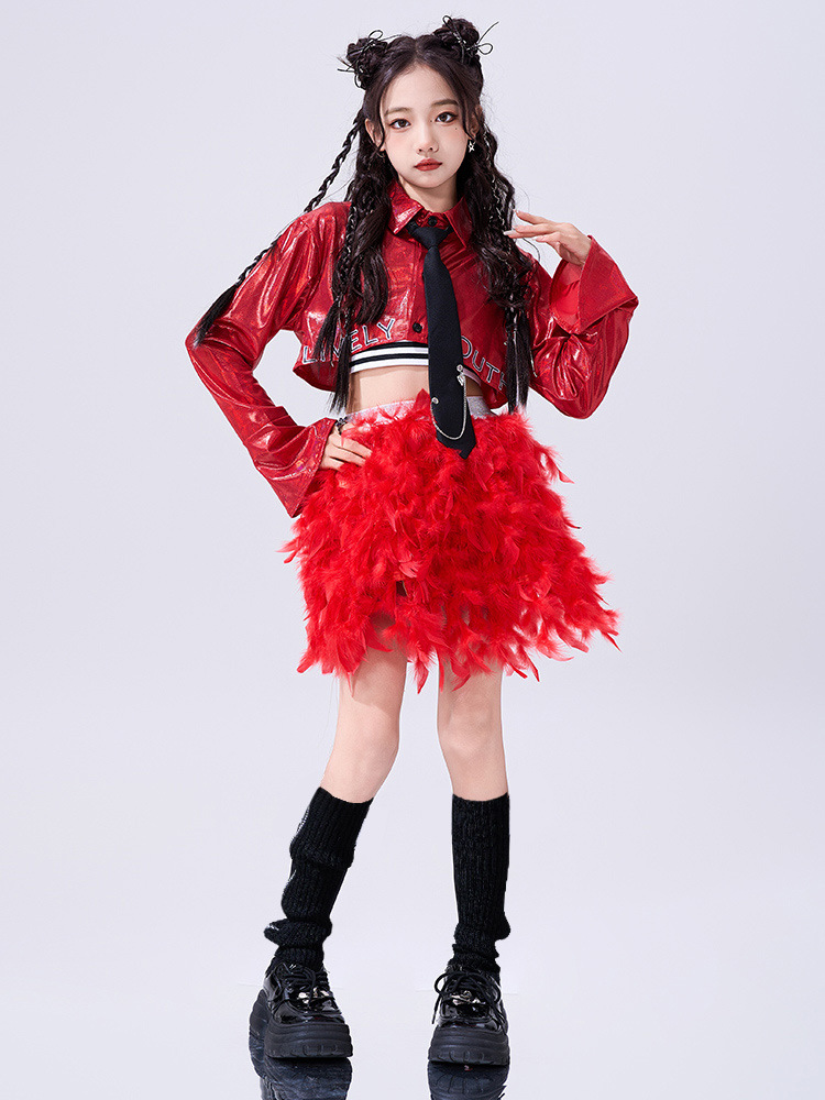 พร้อมส่ง ชุดเต้น เซ็ต เสื้อ+กางเกงขายาว คาร์โก้ หนัง สไตล์ Y2K