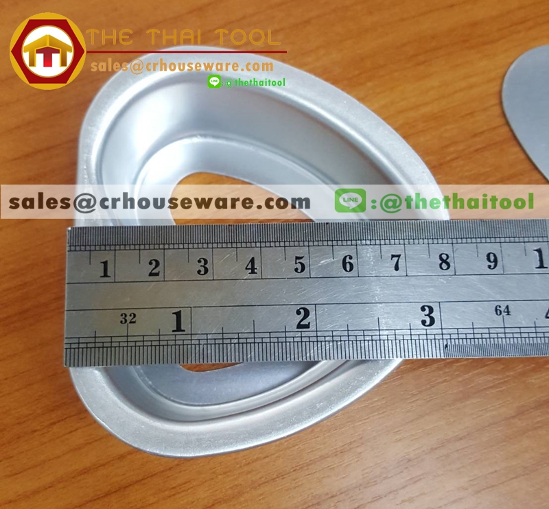 ﻿พิมพ์เค้กรูปหัวใจถอดก้นได้ 3 นิ้ว