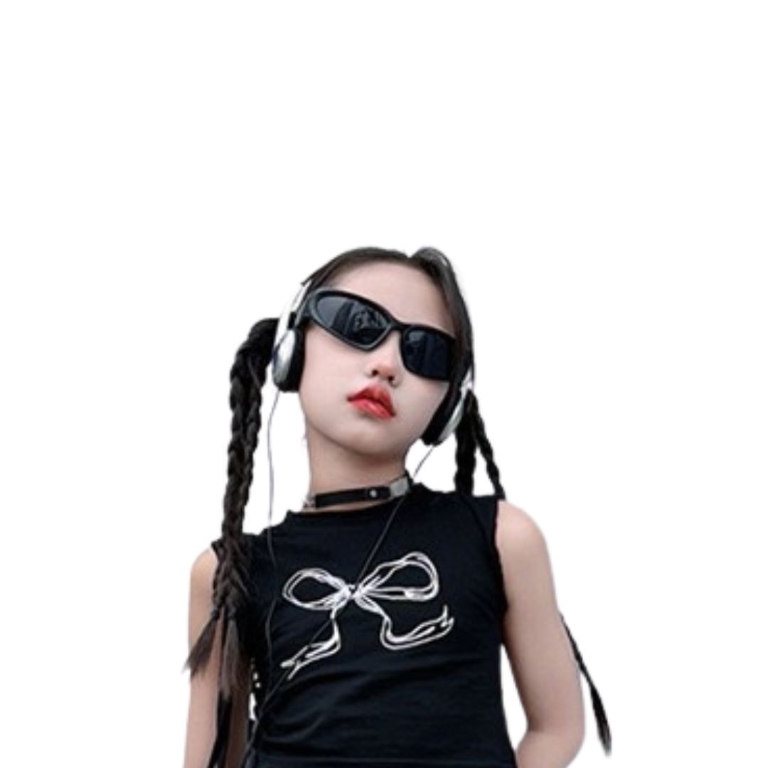 friendly4kid พร้อมส่ง เสื้อกล้ามสีดำ+กระโปรงยีนส์พร้อมปลอกขา สียีนส์เข้ม