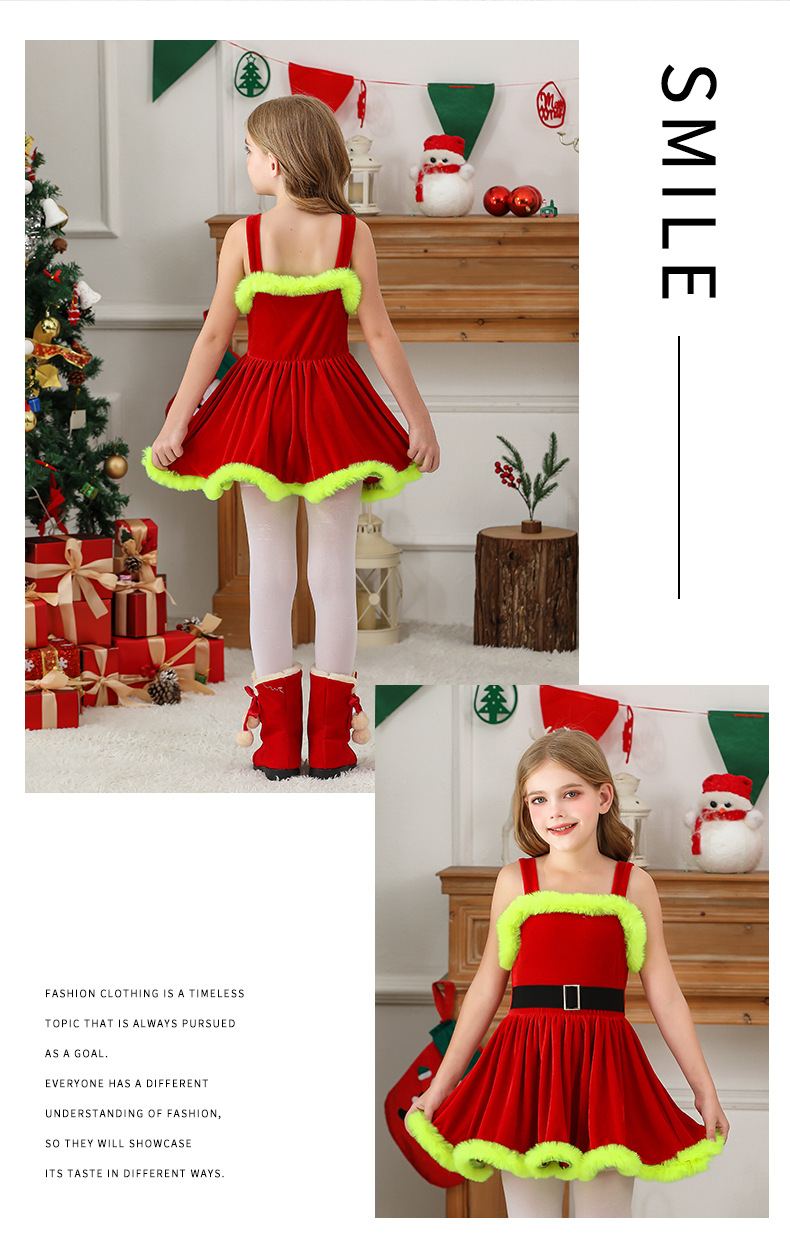 พร้อมส่ง ชุดคริสต์มาส เด็กชาย เด็กหญิงชุดซานตี้ ซานต้า