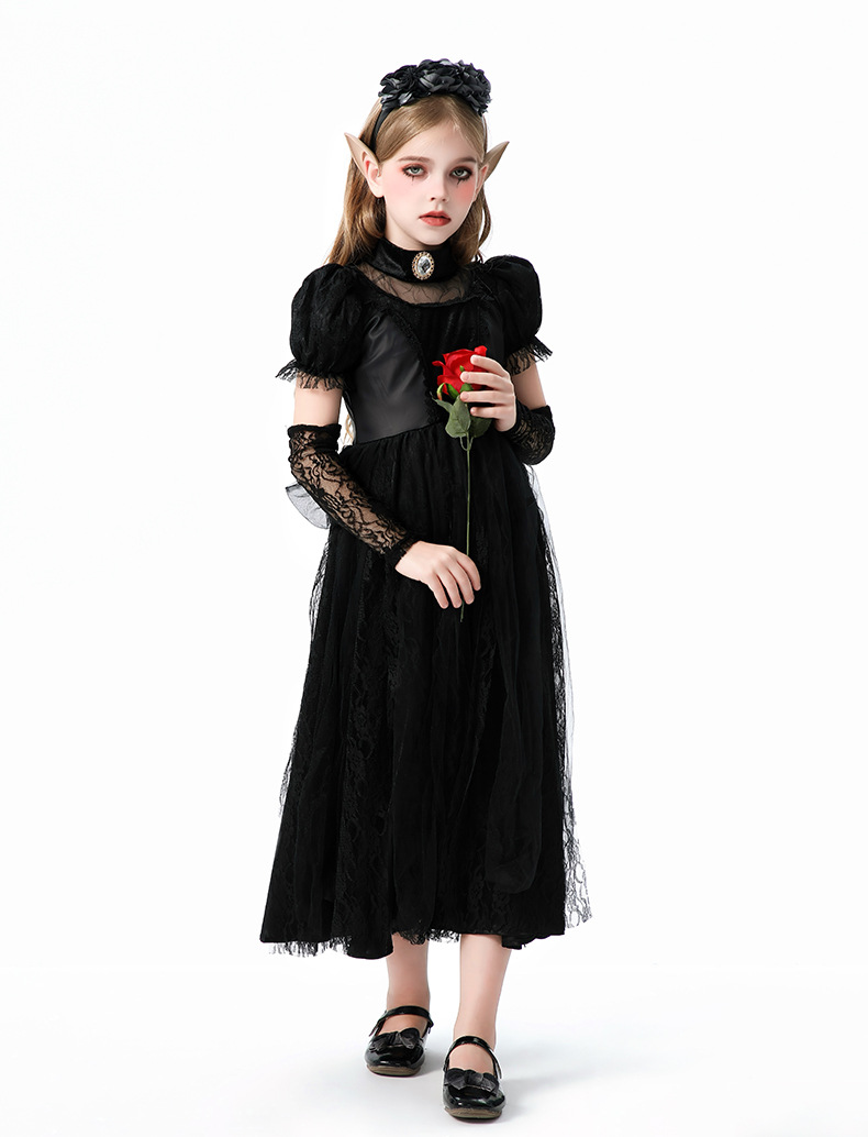 friendly4kid พร้อมส่ง ชุดฮาโลวีน haloween เดรสยาว ค้างคาว