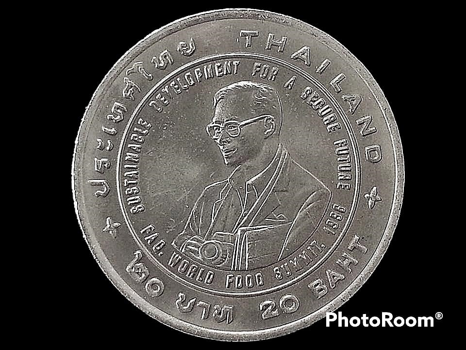 เฉลิมพระเกียรติ 20 Baht (F.A.O. Agricola Medal to HM King Bhumibol Adulyadej