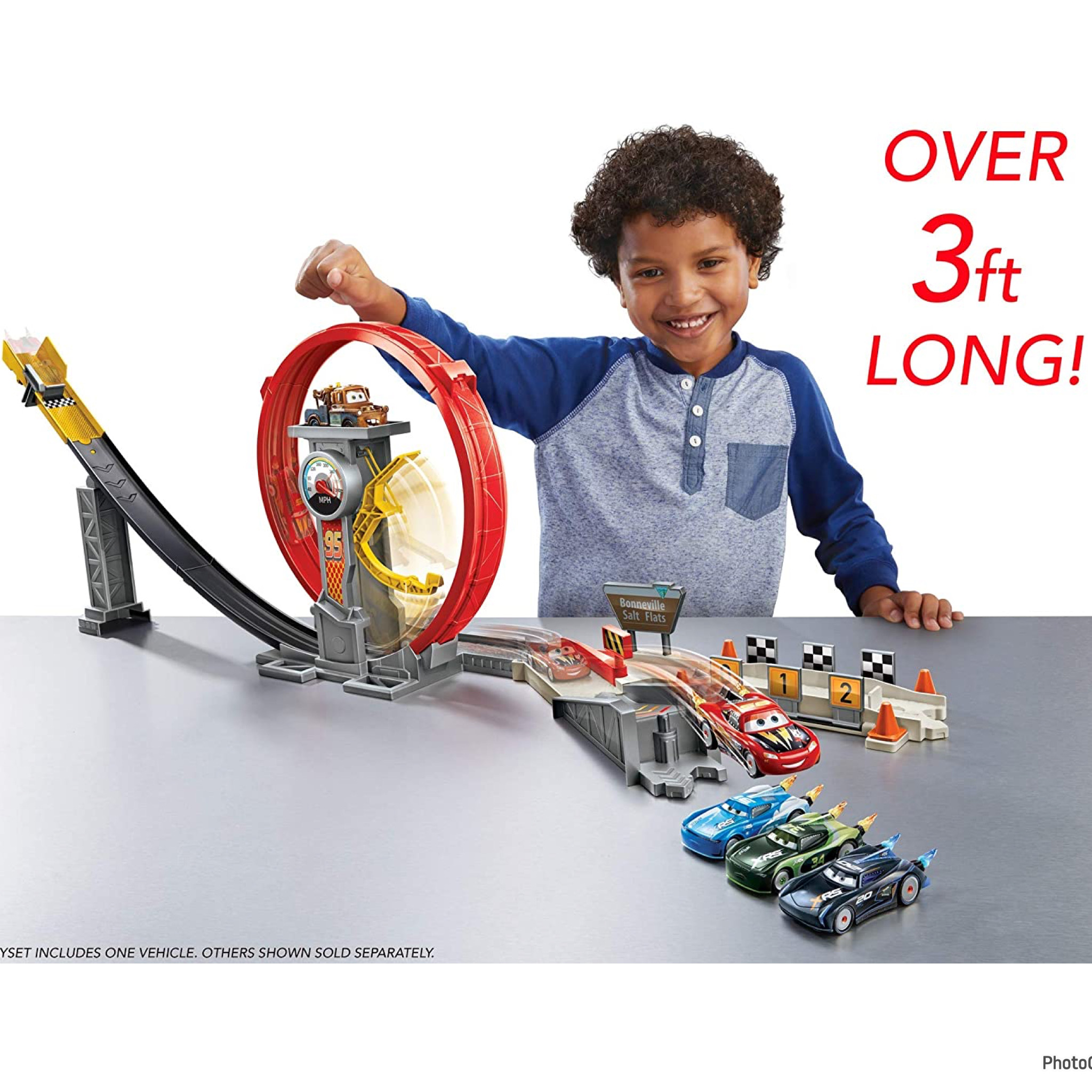 รางรถ Disney Pixar Cars GJW44 Pixar Cars XRS Rocket Racing Super Loop