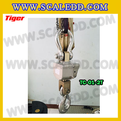 ตาชั่งแขวน2ตัน เครื่องชั่งแขวน2ตัน เครื่องชั่งแขวน2000kg เครื่องชั่งแขวนดิจิตอล2000kg พิกัด 2000kg ค่าละเอียด 0.5kg ตะขอหมุนได้360องศา เครื่องชั่งแขวนยี่ห้อ TIGER รุ่น TC-01