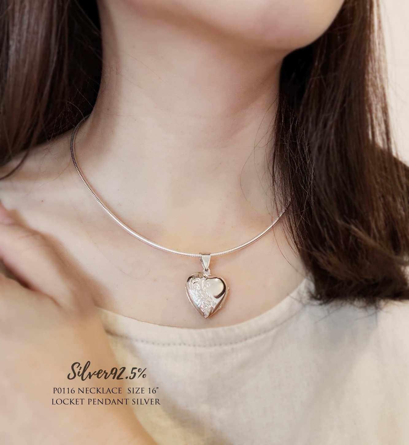 Chocker เงินแท้92.5% ลาย Omeka หรือโชคเกอร์แบบแข็ง หนา 2 mm. ยาว 16-20 นิ้ว(เนื้อเงินแท้) ไม่รวมจี้ค่ะ