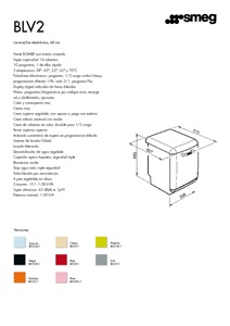 SMEG เครื่องล้างจาน โปรแกรมล้างจาน 9 โปรแกรม รุ่น BLV2