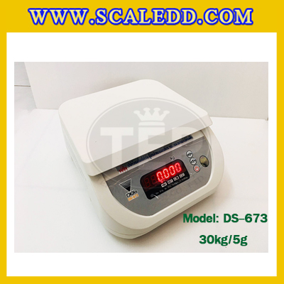 เครื่องชั่งน้ำหนักดิจิตอลตั้งโต๊ะ พิกัดน้ำหนัก 30kg. ยี่ห้อ DIGI รุ่น DS-673 อ่านค่าความละเอียด 5g. (เครื่องชั่งผ่านตรวจรับรองจากสำนักชั่งตวงวัด)