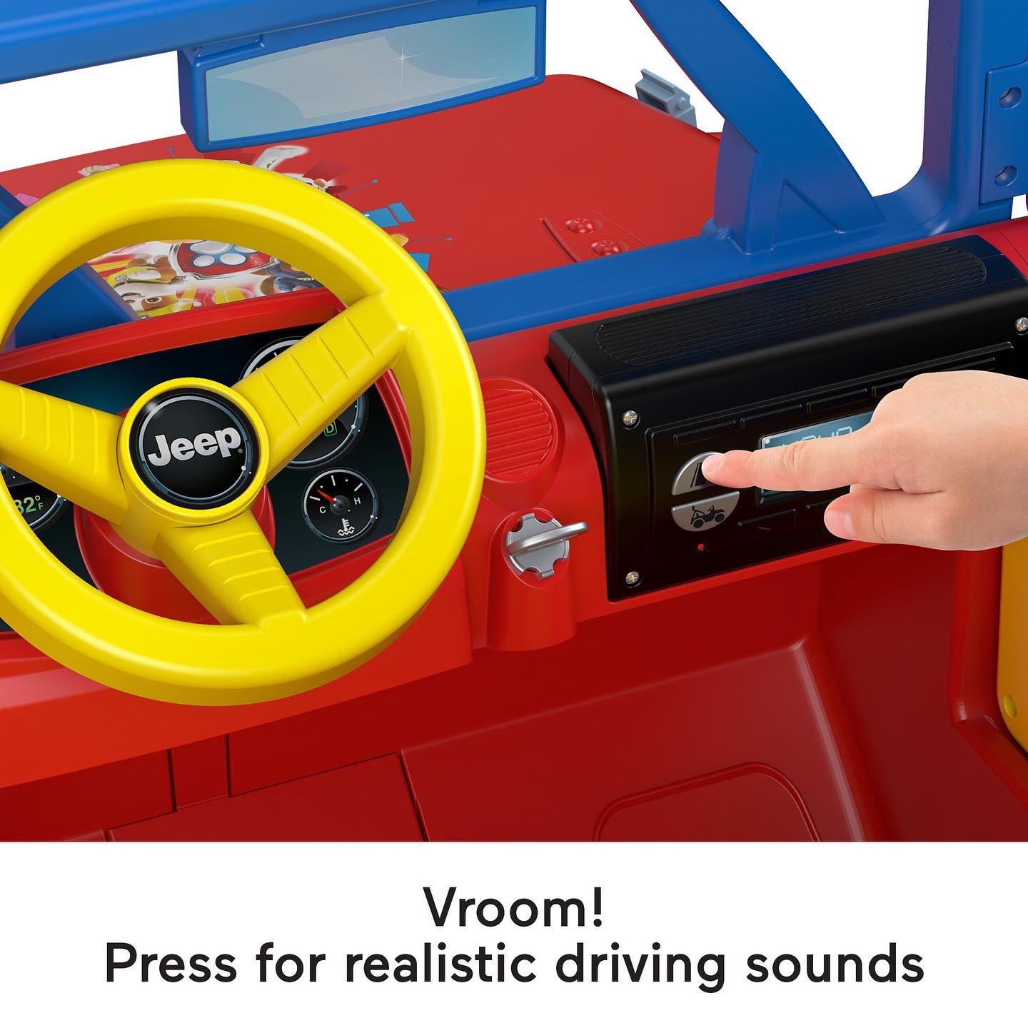 รถแบตเตอรี่ Power Wheels Paw Patrol Jeep Wrangler Ride-On Vehicle