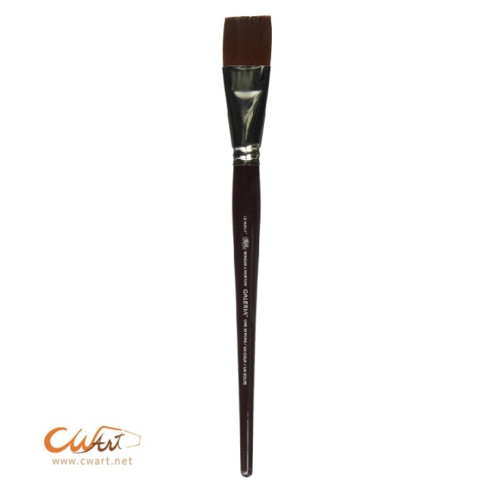 พู่กันสีอะคริลิค Winsor & Newton Galeria แบน ขนยาว(Flat) ด้ามสั้น
