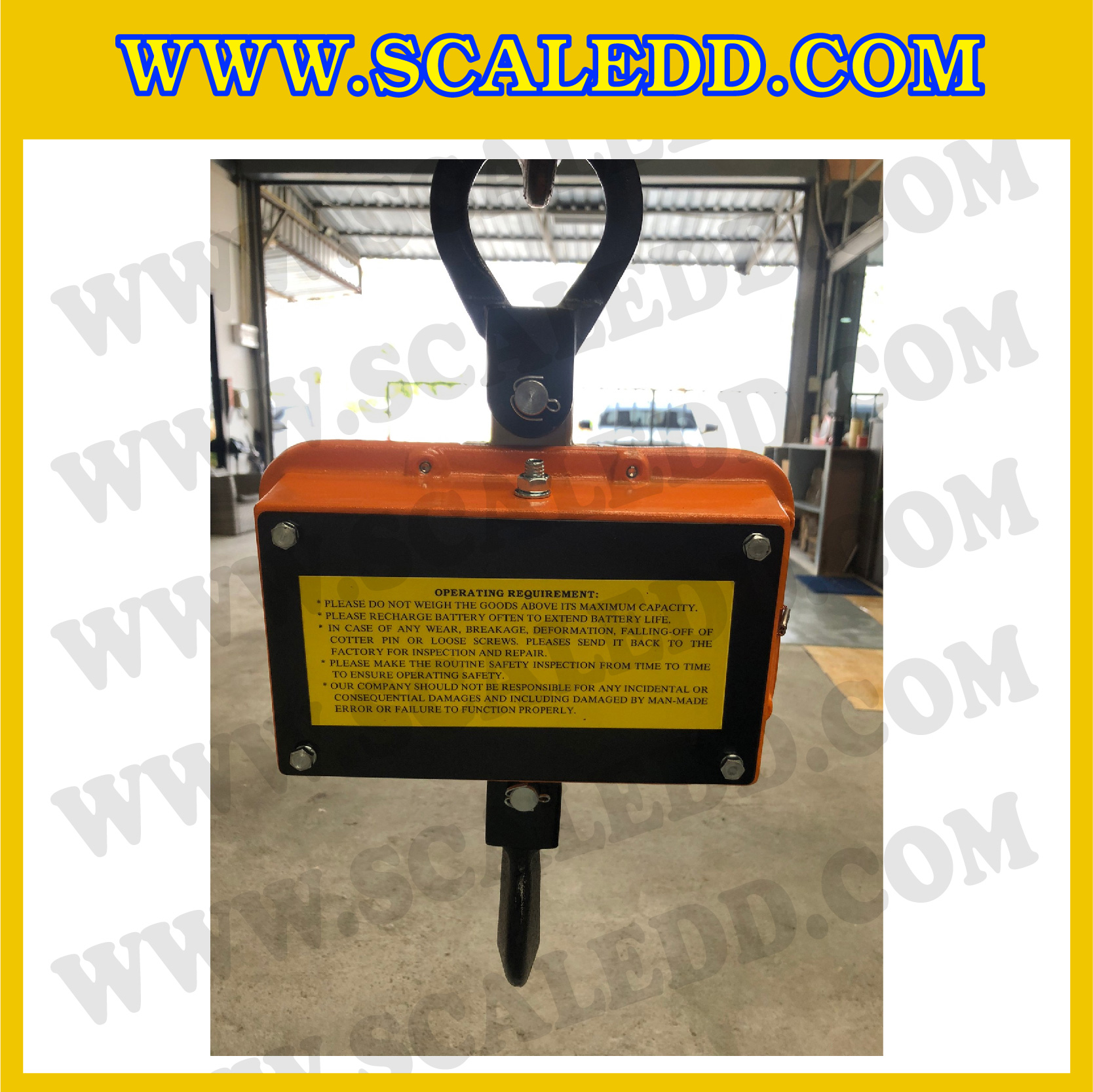 เครื่องชั่งแขวน1000kg เครื่องชั่งแขวนดิจิตอล1ตัน เครื่องชั่งดิจิตอลแบบแขวน ตาชั่งแขวน1ตัน พิกัดน้ำหนัก 1000kg ความละเอียด 0.5kg ยี่ห้อ NAGATA รุ่น HB-33 (เครื่องชั่งผ่านตรวจรับรองจากสำนักชั่งตวงวัด)