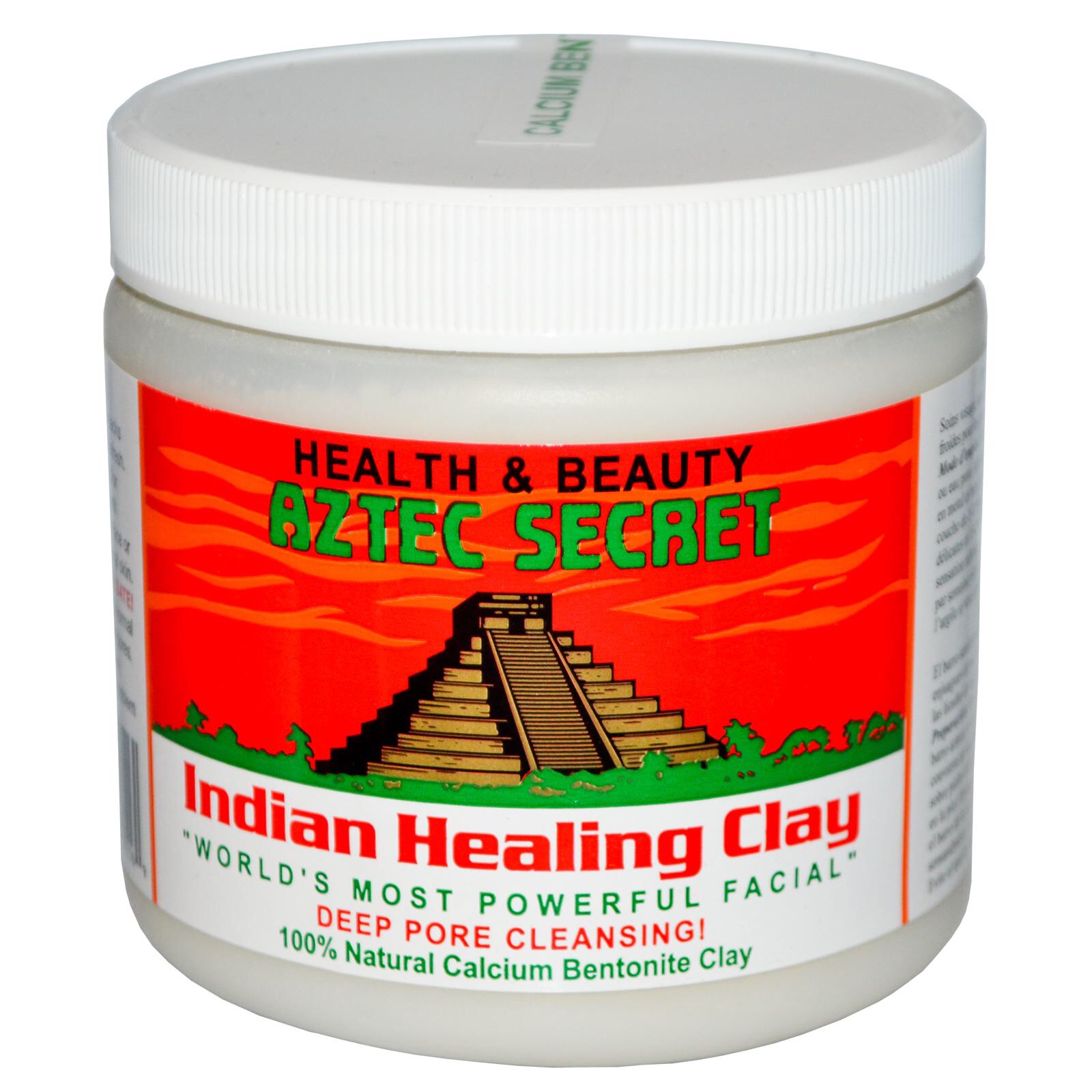 **พร้อมส่ง**ขายดีมาก...Aztec Secret, Indian Healing Clay,454 gโคลนดินเหนียวพอกหน้าคุณภาพดีที่สุด ดูดซับสิ่งสกปรก ช่วยลดการอักเสบของสิว