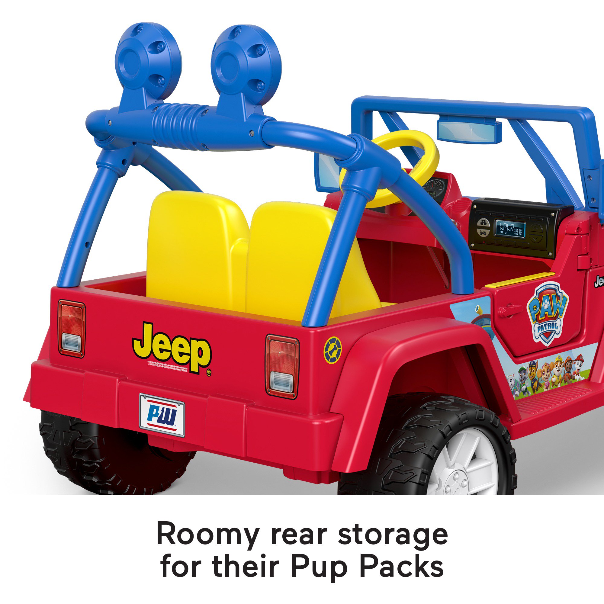 รถแบตเตอรี่ Power Wheels Paw Patrol Jeep Wrangler Ride-On Vehicle