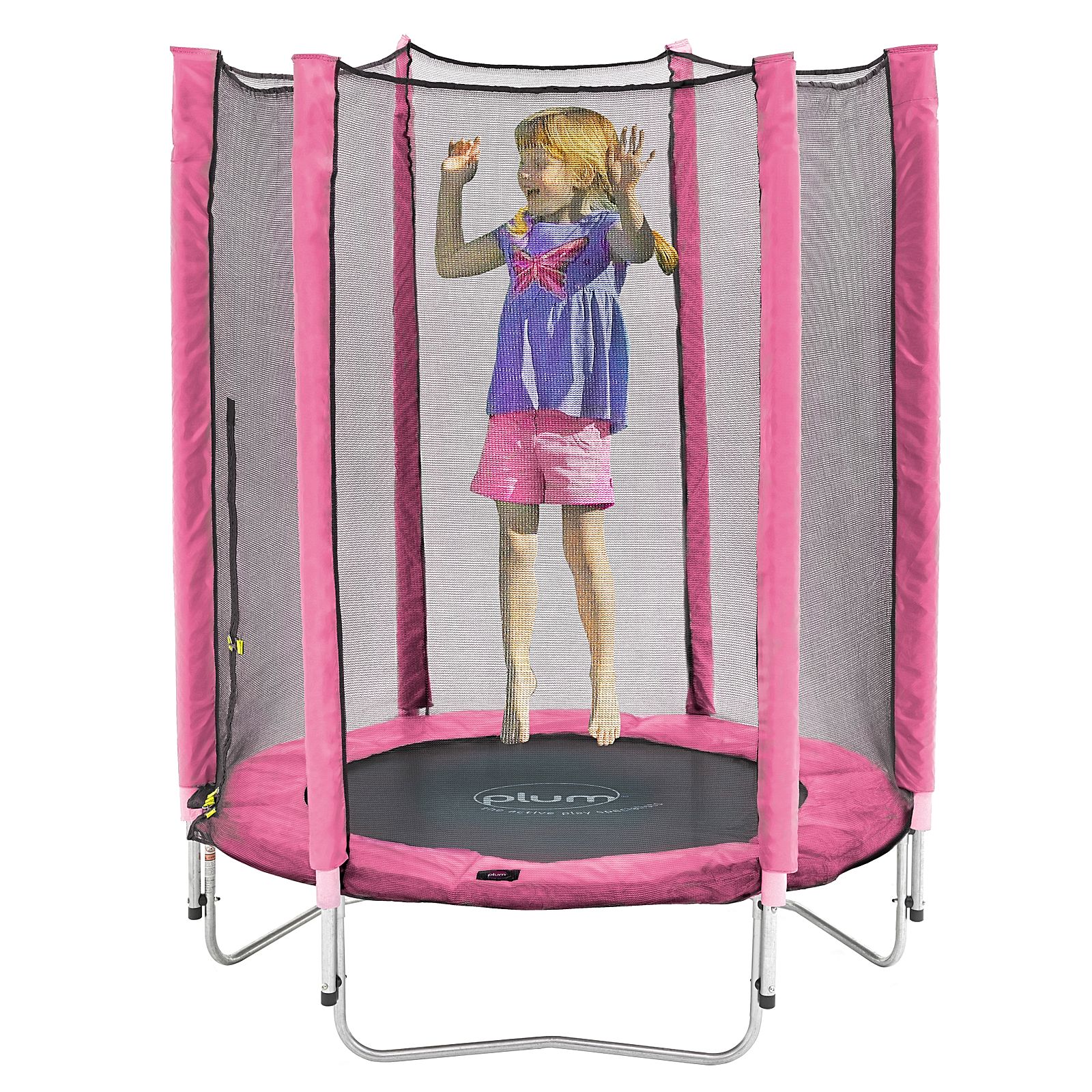 แทรมโพลีน Plum Products Junior Trampoline and Enclosure (Pink )