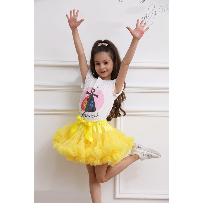 พร้อมส่ง กระโปรงTUTU พองฟู กระโปรงเด็ก พองฟู ติดริบบิ้นโบว์