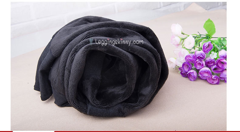 เลกกิ้งกันหนาวผ้าฝ้ายมีขนสัตว์ สำหรับสาวอ้วน สาวอวบ ไซส์ใหญ่ น้ำหนักไม่เกิน 90 กก.